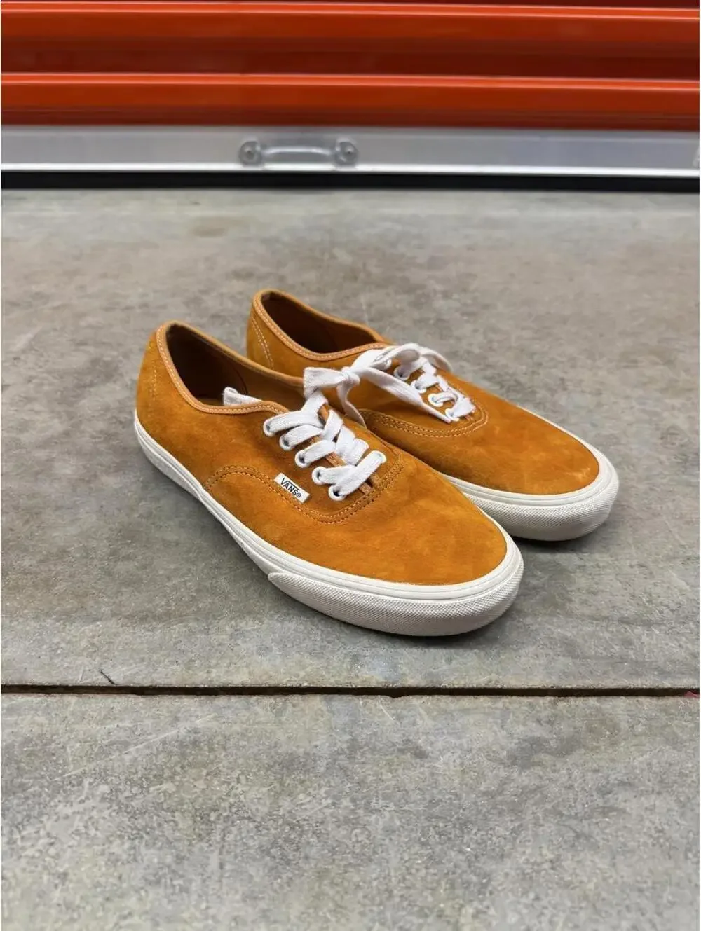 vans authentic desert sun mustard orange skate shoes size 8.5 MENS